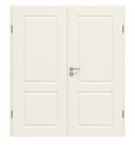 Frontansicht von GARANT Doppelflügeltür Como C2 Weißlack mit Zarge