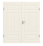 Frontansicht von GARANT Doppelflügeltür Como CK1 Weißlack mit Zarge