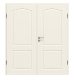 Frontansicht von GARANT Doppelflügeltür Como CK2 Weißlack mit Zarge