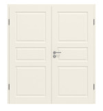 Frontansicht von GARANT Doppelflügeltür Como CK3 Weißlack mit Zarge