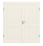 Frontansicht von GARANT Doppelflügeltür Como CK4 Weißlack mit Zarge