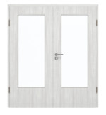 Frontansicht von GARANT Doppelflügeltür inkl. Zarge Authentic Grigio CPL mit Lichtausschnitt LA-DIN