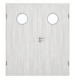 Frontansicht von GARANT Doppelflügeltür inkl. Zarge Authentic Grigio GCK08 mit Lichtausschnitt LA-12