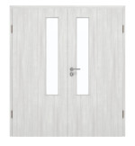 Frontansicht von GARANT Doppelflügeltür inkl. Zarge Authentic Grigio CPL mit Lichtausschnitt LA-5 schlossseitig