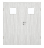 Frontansicht von GARANT Doppelflügeltür inkl. Zarge Authentic Grigio CPL mit Lichtausschnitt LA-7