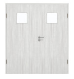 Frontansicht von GARANT Doppelflügeltür inkl. Zarge Authentic Grigio GCK08 mit Lichtausschnitt LA-7