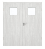 Frontansicht von GARANT Doppelflügeltür inkl. Zarge Authentic Grigio CPL mit Lichtausschnitt LA-8