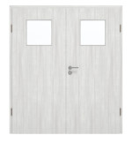 Frontansicht von GARANT Doppelflügeltür inkl. Zarge Authentic Grigio CPL mit Lichtausschnitt LA-9