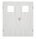 Frontansicht von GARANT Doppelflügeltür inkl. Zarge Authentic Grigio GCK08 mit Lichtausschnitt LA-9