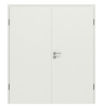 Frontansicht von CLASSEN Doppelflügeltür 6.7 Weiß RAL 9003 CPL inkl. Zarge