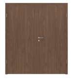 Frontansicht von WESTAG Doppelflügeltür Nussbaum Trentino NU 717 Portalit CPL inkl. Zarge