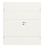 Frontansicht von Signum 15 Basic Lack Verkehrsweiß RAL 9016 Doppelflügeltür inkl. Zarge - Huga