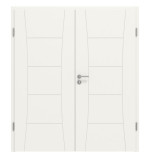 Frontansicht von Signum 22 Basic Lack Verkehrsweiß RAL 9016 Doppelflügeltür inkl. Zarge - Huga