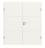 Frontansicht von Signum 31 Basic Lack Verkehrsweiß RAL 9016 Doppelflügeltür inkl. Zarge - Huga