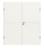 Frontansicht von Signum 56 Basic Lack Verkehrsweiß RAL 9016 Doppelflügeltür inkl. Zarge - Huga