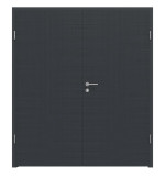 Frontansicht von LEBO Doppelflügeltür Cotton Like Anthrazit ähnl. RAL 7016 Versio inkl. Zarge