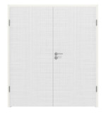 Frontansicht von LEBO Doppelflügeltür Cotton Like Weiß ähnl. RAL 9016 Versio inkl. Zarge