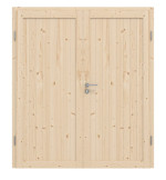 Frontansicht von Loft I Fichte Massivholz Doppelflügeltür inkl. Zarge - Radex