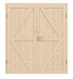 Frontansicht von Loft II Fichte Massivholz Doppelflügeltür inkl. Zarge - Radex