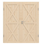 Frontansicht von Loft XX Fichte Massivholz Doppelflügeltür inkl. Zarge - Radex