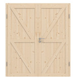 Frontansicht von Loft ZZ Fichte Massivholz Doppelflügeltür inkl. Zarge - Radex