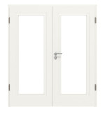 Frontansicht von Lacuna 1 LA Classic Weißlack Doppelflügeltür inkl. Zarge - Huga