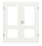 Frontansicht von Lacuna 2 LA Classic Weißlack Doppelflügeltür inkl. Zarge - Huga