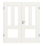 Frontansicht von Lacuna 3 LA Classic Weißlack Doppelflügeltür inkl. Zarge - Huga