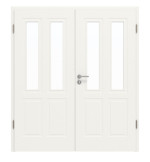 Frontansicht von Lacuna 4 LA Classic Weißlack Doppelflügeltür inkl. Zarge - Huga