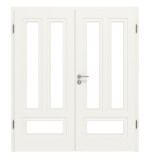 Frontansicht von Lacuna 5 LA Classic Weißlack Doppelflügeltür inkl. Zarge - Huga
