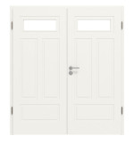 Frontansicht von Lacuna 6 LA 1 Classic Weißlack Doppelflügeltür inkl. Zarge - Huga