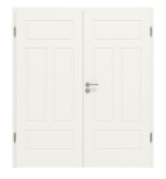 Frontansicht von Lacuna 6 Classic Weißlack Doppelflügeltür inkl. Zarge - Huga