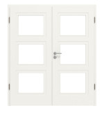 Frontansicht von Lacuna 7 LA Classic Weißlack Doppelflügeltür inkl. Zarge - Huga