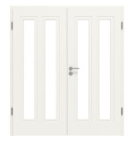 Frontansicht von Lacuna 8 LA Classic Weißlack Doppelflügeltür inkl. Zarge - Huga
