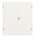 Frontansicht von Lacuna 8 Classic Weißlack Doppelflügeltür inkl. Zarge - Huga