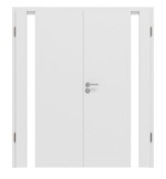 Frontansicht von Pure 1 Bandseite ProLine Duradecor Bütte Weiß Doppelflügeltür inkl. Zarge - Hörmann