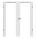 Frontansicht von Rail 1 ProLine Duradecor Bütte Weiß Doppelflügeltür inkl. Zarge - Hörmann