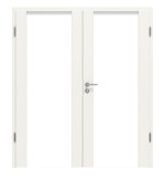 Frontansicht von Sueno 1 Concept Durat Verkehrsweiß RAL 9016 Doppelflügeltür inkl. Zarge - Huga