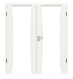 Frontansicht von Sueno 2 Concept Durat Verkehrsweiß RAL 9016 Doppelflügeltür inkl. Zarge - Huga