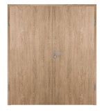 Frontansicht von Typ 43-00 Raucheiche Lamikor Doppelflügeltür inkl. Zarge - Kilsgaard