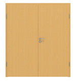 Frontansicht von Typ 44-00 Buche lackiert Echtholzfurniert Doppelflügeltür inkl. Zarge - Kilsgaard