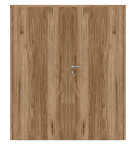 Frontansicht von Doppelflügeltür Zano M1 Honig Catania Dekorfolie inkl. Zarge