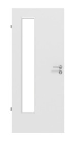 Frontansicht von Bütte Weiß LA 24 bandseitig Basic Durat Innentür - Huga