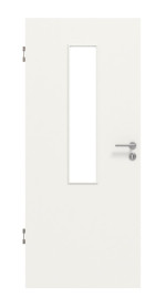 Frontansicht von Weiß ähnlich RAL 9016 LA 4 mittig Basic Lack Innentür - Huga