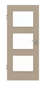 Frontansicht von Strukturiert Taupe LA 11 Basic Innentür - Huga