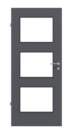 Frontansicht von Strukturiert Anthrazit LA 11 Basic Innentür - Huga