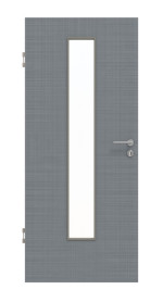 Frontansicht von Cotton like Hygge Grau LA 24 mittig Basic Innentür - Huga