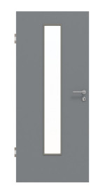 Frontansicht von Ultramatt Hygge Grau LA 24 mittig Basic Innentür - Huga