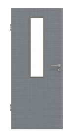 Frontansicht von Cotton like Hygge Grau LA 4 mittig Basic Innentür - Huga