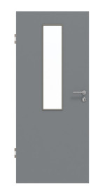 Frontansicht von Ultramatt Hygge Grau LA 4 mittig Basic Innentür - Huga